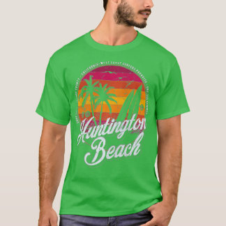 T-shirt 2 Côté Huntington Beach Surf City California Vint