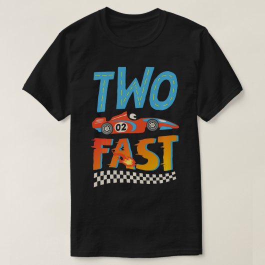T-shirt 2 Course rapide Deux ans Anniversaire Boy Racing 2 (Design devant)