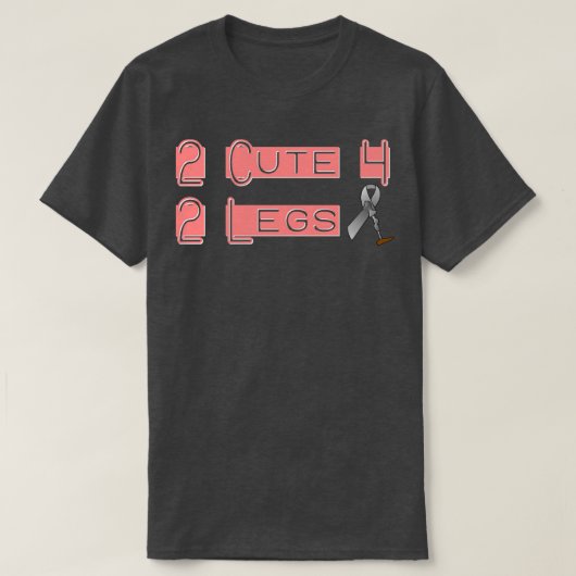 T-shirt 2 Cute pour 2 Jambes (Design devant)