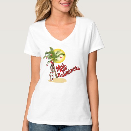 T-shirt 2 de Noël de Pin- Mele Kalikimaka de (Devant)