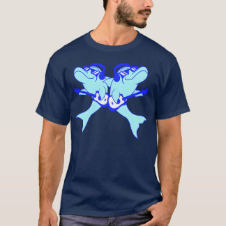 T-shirt 2 Dolphinswo Friends Playing Guitar Bandeam friend