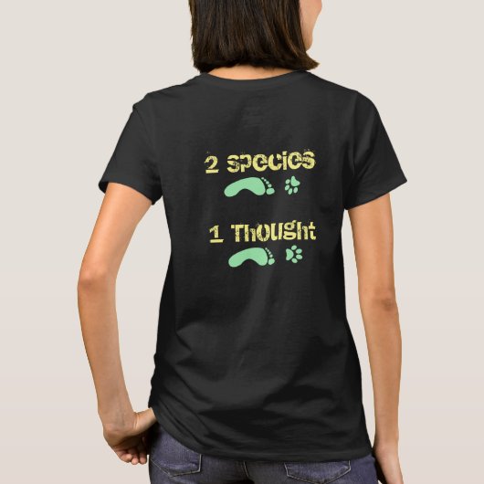 T-shirt (2 espèces 1 pensées) conception 2R1 originale (Dos)