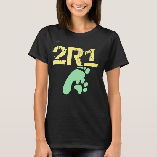 T-shirt (2 espèces 1 pensées) conception 2R1 originale (Devant)