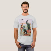 T-shirt 2 Espèces de cormorans, illustration avant/arrière (Devant entier)