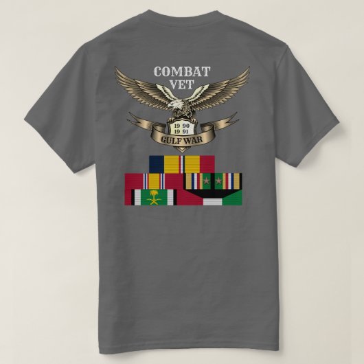 T-SHIRT 2 ÉTOILES COMBAT VET GULF (Design dos)