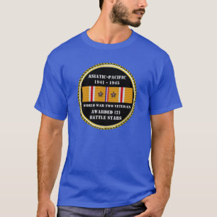 T-shirt 2 ÉTOILES DE BATAILLE 2ÈME GUERRE MONDIALE Asiatiq