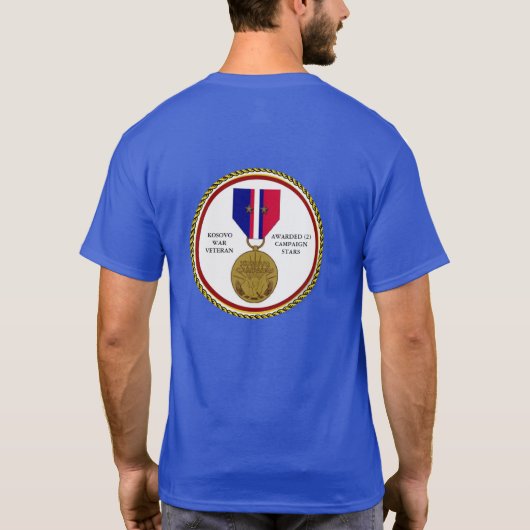 T-SHIRT 2 ÉTOILES DE CAMPAGNE KOSOVO GUERRE VÉTÉRAN (Dos)