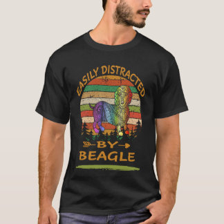 T-shirt 2 Facilement Distrait Par Beagle