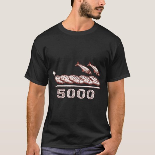 T-shirt 2 Fishes 5 Breads Jesus Feeds The 5000 Christian B (Devant)