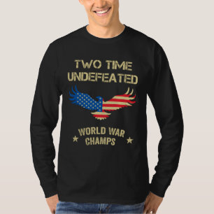 T-shirt 2 fois champions du monde de guerre invaincus patr