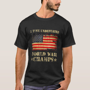 T-shirt 2 Fois Le Monde Invaincu Était Champ