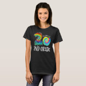 T-shirt 2 Is For 2nd Grade Tie Dye Student Teacher Back To (Devant entier)