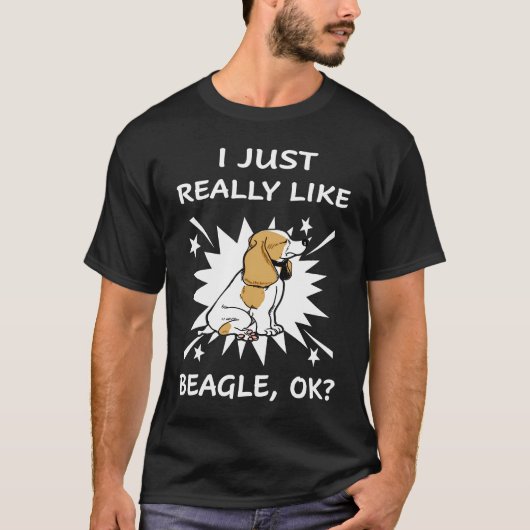 T-shirt 2 J'aime vraiment beaucoup Beagle (Devant)