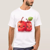 T-shirt 2 jolies pommes kawaii (Devant)
