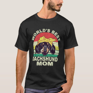 T-shirt 2 Meilleur Papa Teckel au Monde Vintage