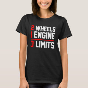 T-shirt 2 Roues 1 Ingénieur 0 Limites Motocyclette de cycl