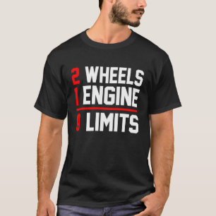 T-shirt 2 Roues 1 Moteur 0 Limites Moto Cross Dirt Bike