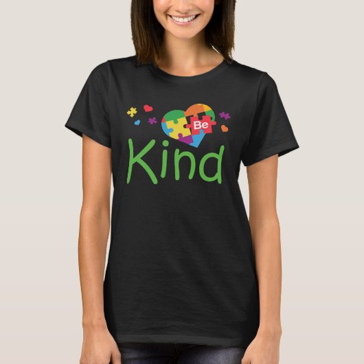 T-shirt 2 Sensibilisation sur l'autisme Côtés Be Kind Puzz (Devant)