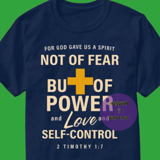 T-shirt 2 Timothée 1:7 - Chrétien