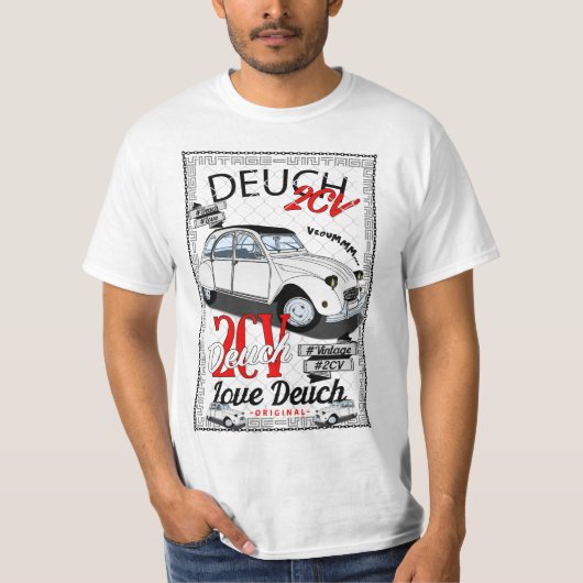 T-shirt 2CV affiche (Devant)