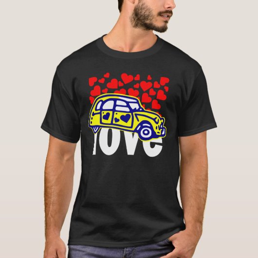 T-shirt 2CV-hart (Voorkant)