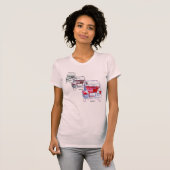 T-shirt 2CV rouge x 3 (Devant entier)
