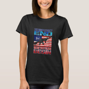 T-shirt 2e amendement Hommes Pro Gun Ar15 American Drapeau