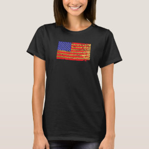 T-shirt 2e amendement Semi-fusil automatique Drapeau améri