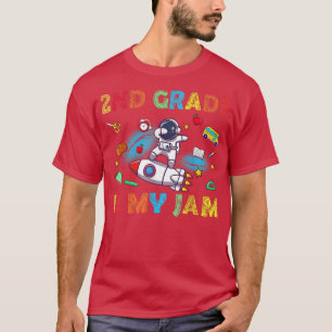 T-shirt 2e année est ma confiture Dabbing Astronaut Enseig