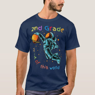 T-shirt 2e année mignonne astronaute Retour à l'école