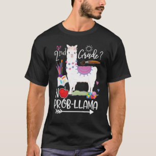 T-shirt 2e année No Prob Llama Premier jour de l'école