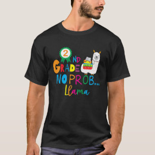 T-shirt 2e année No prob llama Retour à l'école 2021 2022 