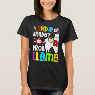 T-shirt 2e année Pas de Prob Llama Étudiant Enseignant Ret