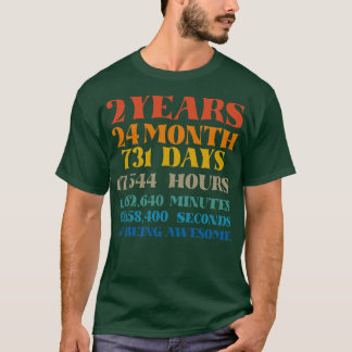 T-shirt 2e anniversaire 2 ans d'être un Anniversaire de ch
