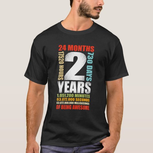 T-shirt 2E Anniversaire 2 Ans Garçons Filles Enfants Fête (Devant)