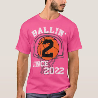 T-shirt 2E Anniversaire Basketball Thème Décorations Garço
