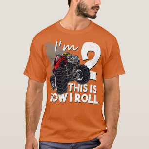 T-shirt 2e anniversaire Boy Monster Truck 2 ans Cadeau