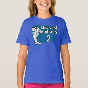 T-shirt 2e anniversaire de l'enfant Ce dauphin Cool est de