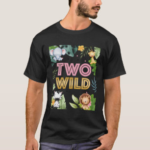 T-shirt 2E Anniversaire Deux Fête Animale Sauvage Deuxième