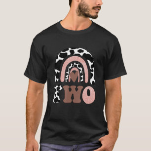 T-shirt 2e Anniversaire en tenue fille deux 2 ans Lait Vac