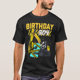 T-shirt 2e anniversaire Excavateur Véhicule de constructio
