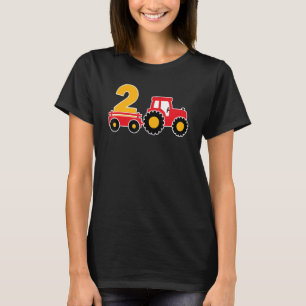 T-shirt 2e anniversaire ferme tracteur thème Fermier garço
