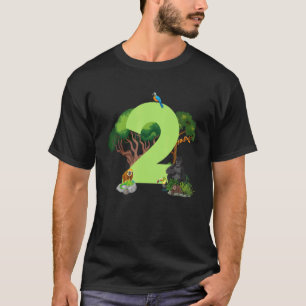T-shirt 2e anniversaire Jungle Animaux Safari Rainforest 2