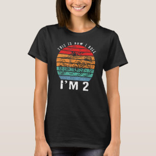 T-shirt 2e anniversaire Monster Truck 2 ans Vintage R