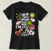 T-shirt 2e anniversaire Oink Baa Neigh Cluck Moo Je suis 2 (Design devant)