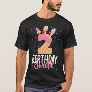 T-shirt 2e anniversaire Sweetie Crème de glace fille 2 ans
