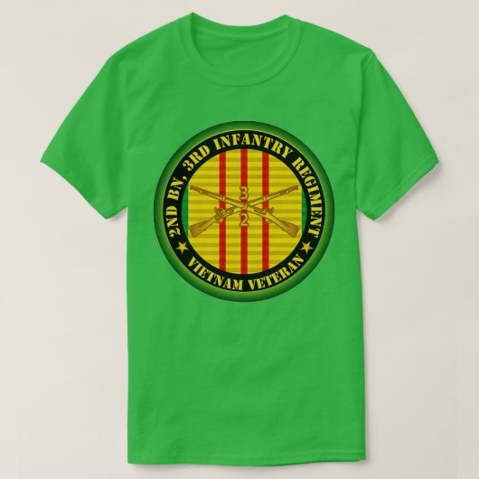 T-shirt 2e Bn 3e Régiment d'infanterie Vietnam Vétérinaire (Design devant)