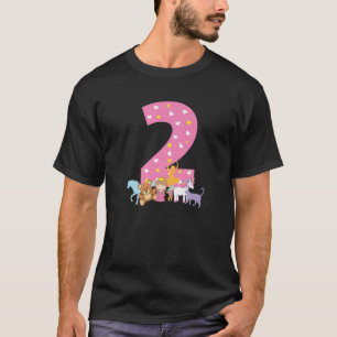 T-shirt 2E Deuxième Anniversaire Unicorne Teddy Bear Hear