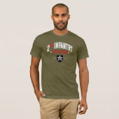 T-shirt 2e division d'infanterie "Indianhead" Grunge (Devant entier)