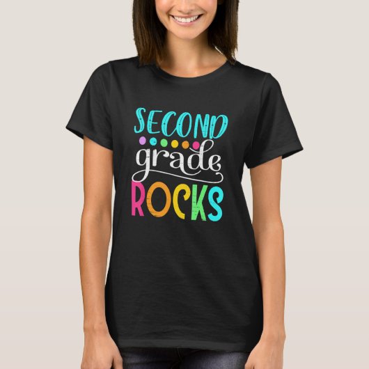 T-shirt 2e équipe d'enseignants Rocks de 2e année (Devant)